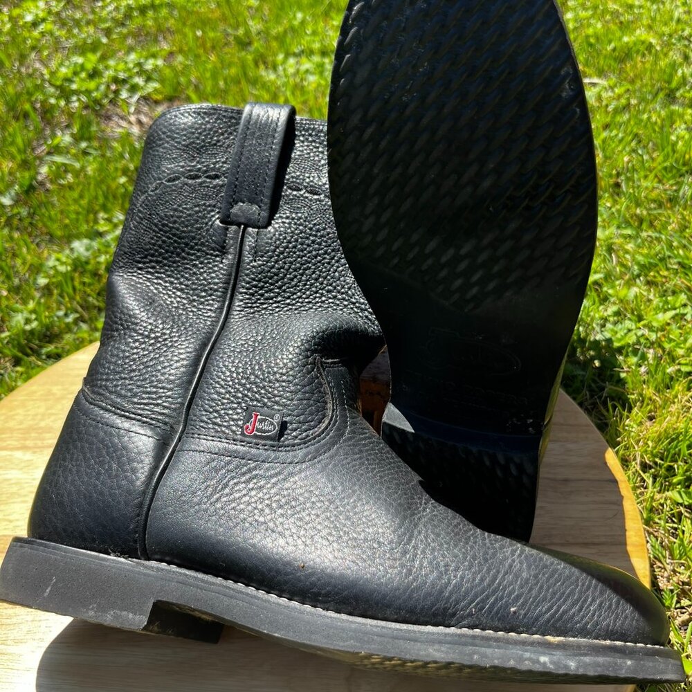 Justin Black Roper Boots SZ 7C, Style L3211